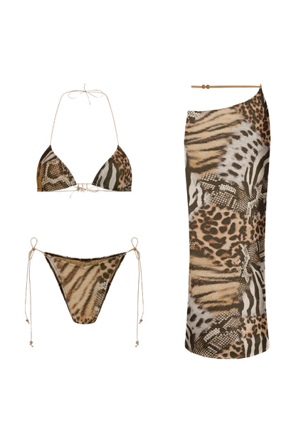 2in1 CLASSY&WIDE LEO SWIMSUIT + SKIRT